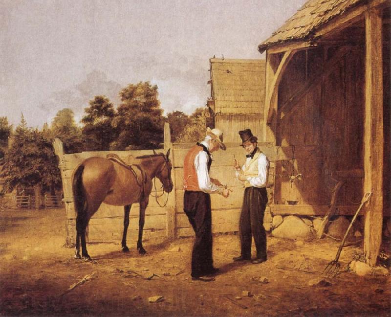 William Sidney Mount The Horse Dealers Norge oil painting art